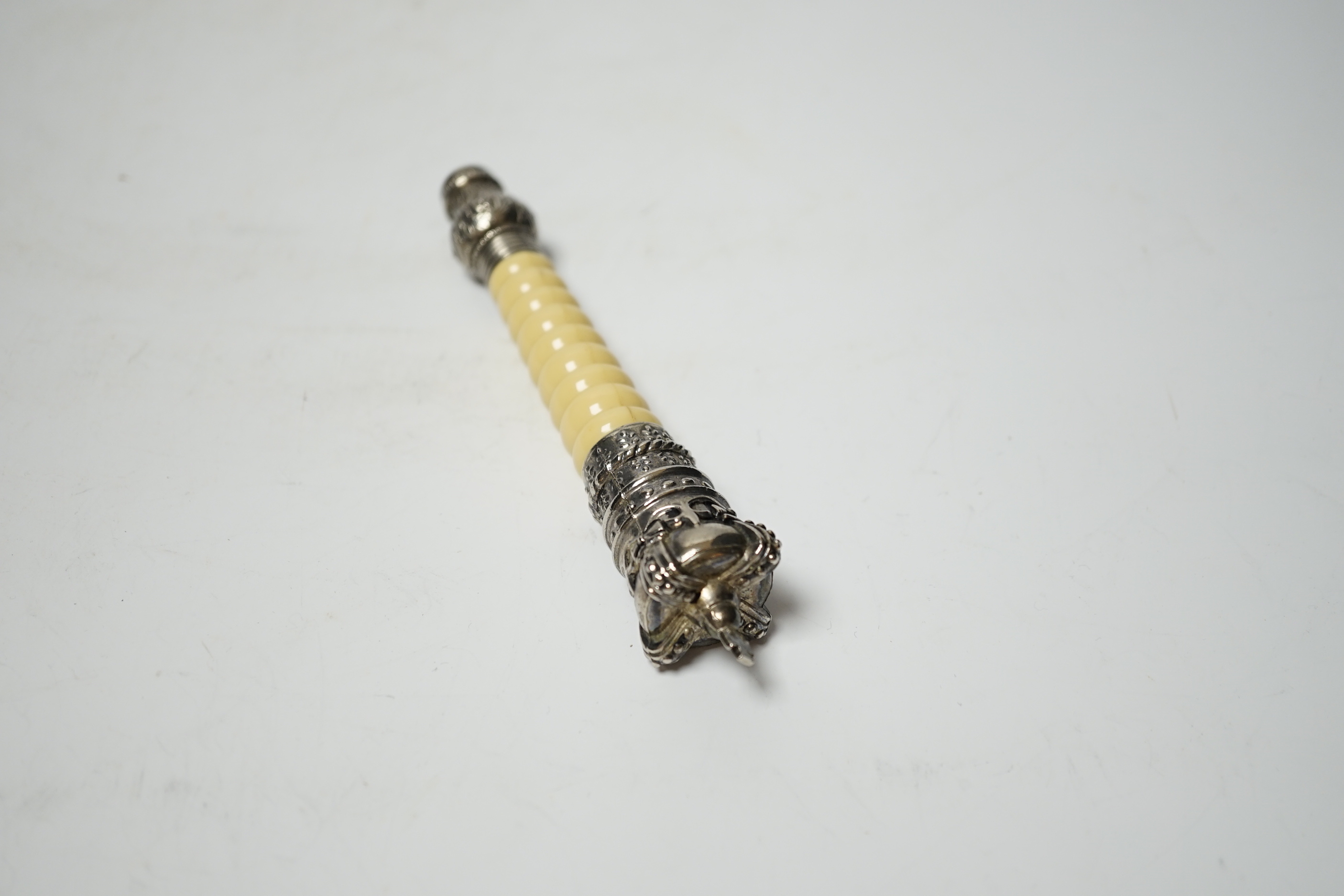 A Bakelite and base metal parasol/tipstaff handle